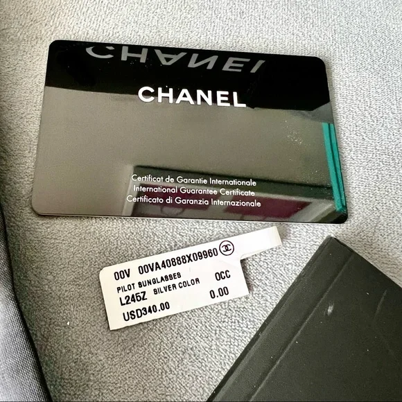 CHANEL Sunglasses Box + Receipt + Pouch +Booklets+EMPTY Certificate+Shopping Bag